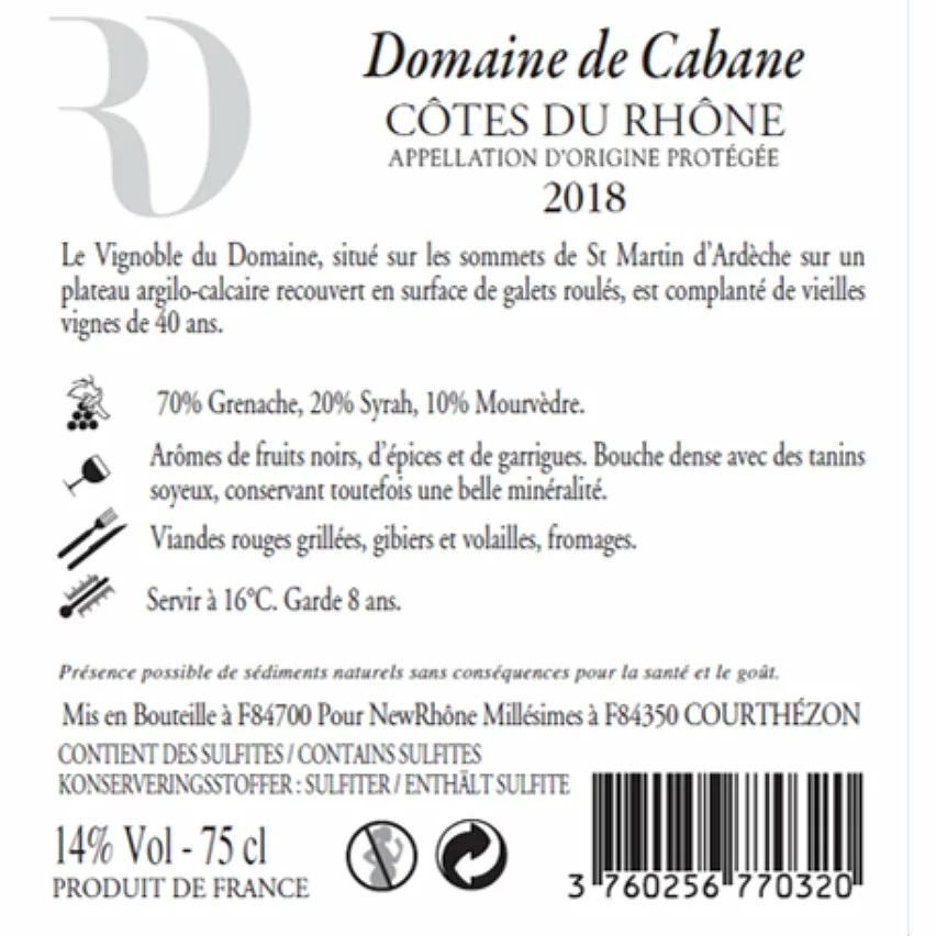 Coupon ???? Romain Duvernay Domaine de la Cabane, 2018 - Côtes du Rhône AOP - Rouge - 75 cl ???? 4 Coupon ???? Romain Duvernay Domaine de la Cabane, 2018 - Côtes du Rhône AOP - Rouge - 75 cl ???? – Image 2