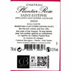 Meilleure vente ???? Château Plantier Rose, 2020 - Saint-Estèphe AOP - Rouge - 75 cl ❤️ -Vins Rouges Soldes 3760259350307 2