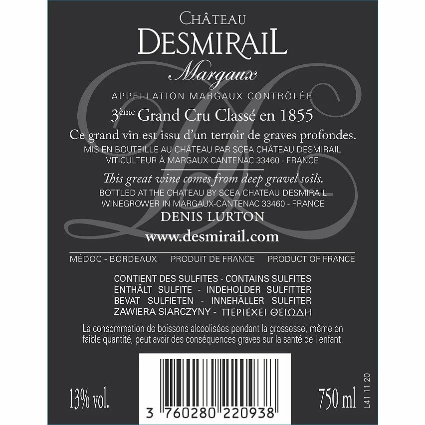 Bon marché ???? Château Desmirail, 2020 - Margaux AOP - Rouge - 75 cl ⌛ 4 Bon marché ???? Château Desmirail, 2020 - Margaux AOP - Rouge - 75 cl ⌛ – Image 2
