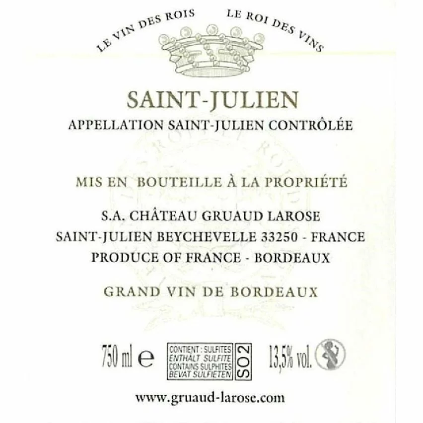 Offres ???? Sarget de Gruaud Larose, 2020 - Saint-Julien AOP - Rouge - 75 cl ???? 4 Offres ???? Sarget de Gruaud Larose, 2020 - Saint-Julien AOP - Rouge - 75 cl ???? – Image 2