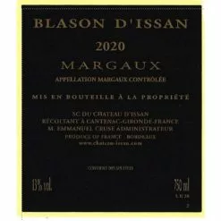 Vente flash ✨ Blason D'Issan, 2020 - Margaux AOP - Rouge - 75 cl ???? 5 Vente flash ✨ Blason D'Issan, 2020 - Margaux AOP - Rouge - 75 cl ???? -Vins Rouges Soldes 3760293120720 2