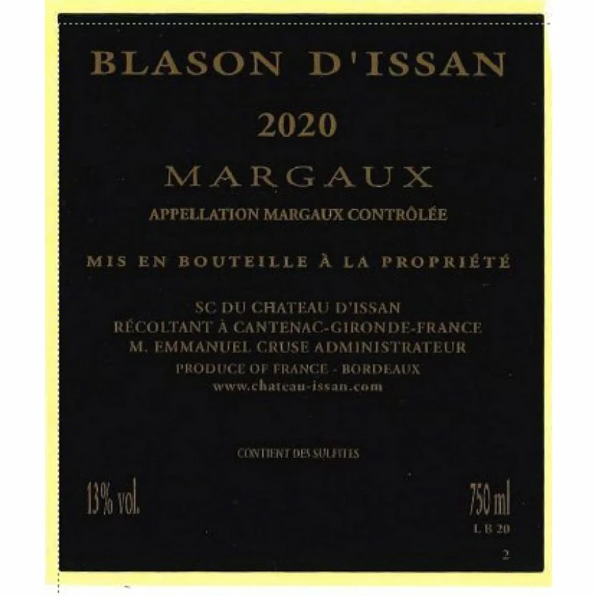 Vente flash ✨ Blason D'Issan, 2020 - Margaux AOP - Rouge - 75 cl ???? 4 Vente flash ✨ Blason D'Issan, 2020 - Margaux AOP - Rouge - 75 cl ???? – Image 2