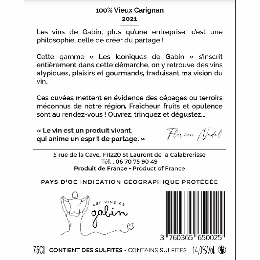Sortie ⭐ Les Vins de Gabins, 2021 - Pays d'Oc IGP - Rouge - 75 cl ???? 4 Sortie ⭐ Les Vins de Gabins, 2021 - Pays d'Oc IGP - Rouge - 75 cl ???? – Image 2