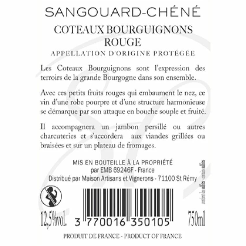 Tout neuf ???? Sangouard-Chéné Esprit de Famille, 2021 - Coteaux Bourguignons AOP - Rouge - 75 cl ⭐ 4 Tout neuf ???? Sangouard-Chéné Esprit de Famille, 2021 - Coteaux Bourguignons AOP - Rouge - 75 cl ⭐ – Image 2
