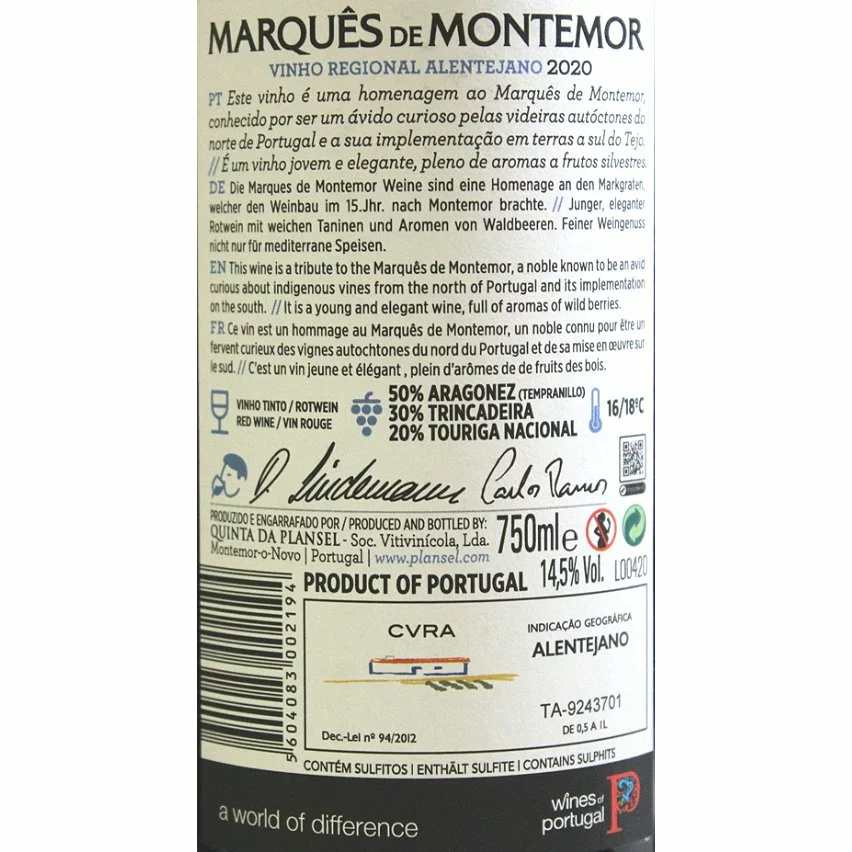Meilleure vente ???? Marques De Montemor, 2020, Portugal - Rouge - 75 cl ???? 4 Meilleure vente ???? Marques De Montemor, 2020, Portugal - Rouge - 75 cl ???? – Image 2