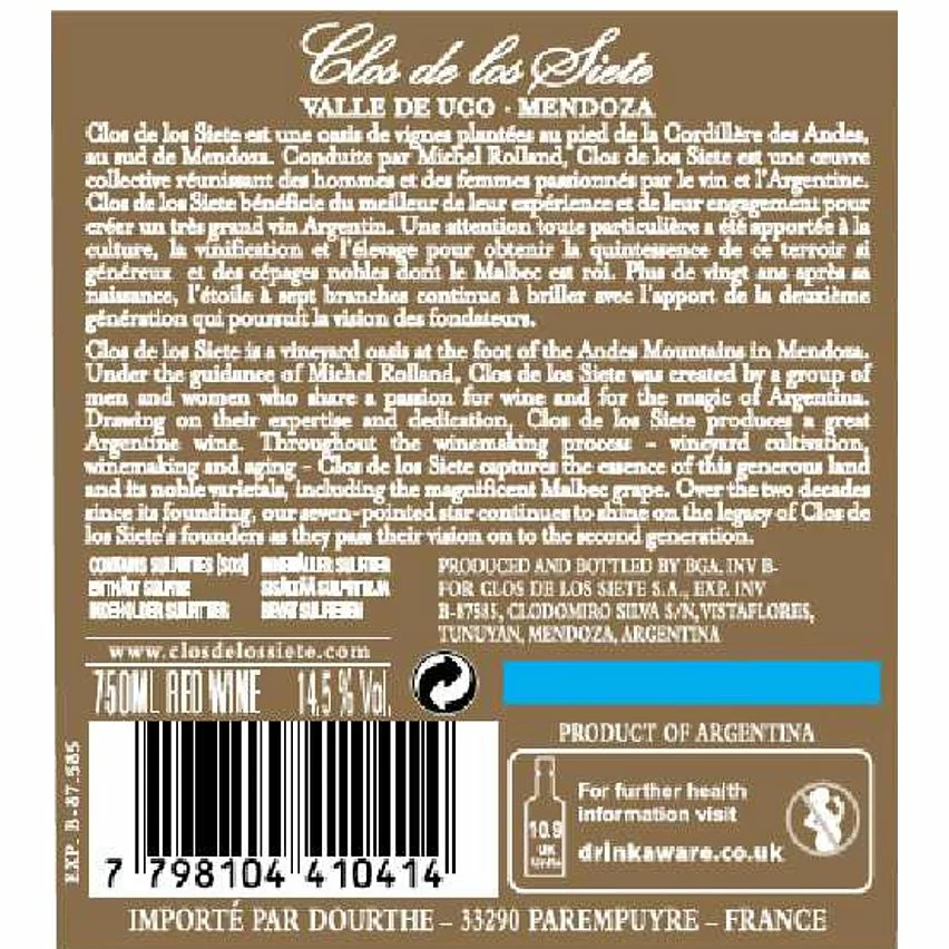 Remise ???? Clos de Los Siete, 2019 - Mendoza, Argentine - Rouge - 75 cl ???? 4 Remise ???? Clos de Los Siete, 2019 - Mendoza, Argentine - Rouge - 75 cl ???? – Image 2